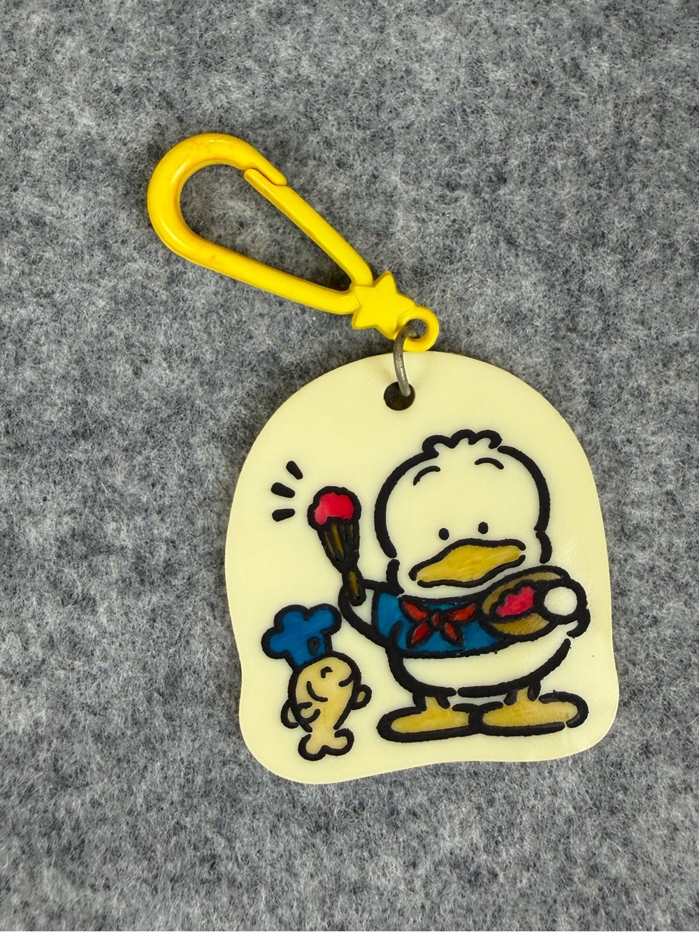 Vintage Sanrio Ahiru No Pekkle Acrylic Keychain – Rare 90s Collectible